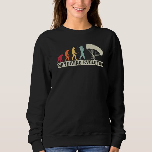 Skydiving Retro Vintage Skydiver Evolution Sweatshirt (Vorderseite)