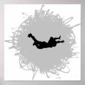 Skydiving Scribble Style Poster (Vorne)