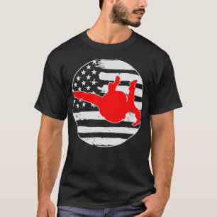 Skydiving Skydive American USA Flag 4. Juli Vi T-Shirt