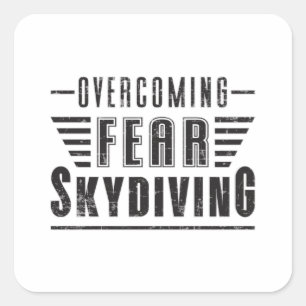 Skydiving Skydive Skydiver Flugzeug Jump Geschenk  Quadratischer Aufkleber