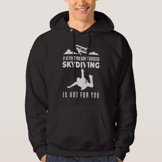 Skydiving Skydiver  Parachute BASE Jump Plane Hoodie (Vorderseite)