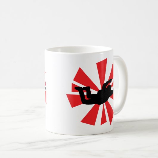 skydiving Skydiverikone Kaffeetasse (VorderseiteRechts)
