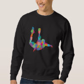 Skydiving Splash Skydiver Parachute BASE Jump Plan Sweatshirt (Vorderseite)