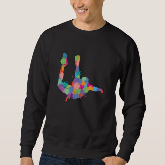 Skydiving Splash Skydiver Parachute BASE Jump Plan Sweatshirt (Vorderseite)