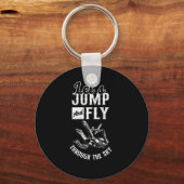 Skydiving springen und fliegen durch den Himmel Vi Schlüsselanhänger (Vorderseite)