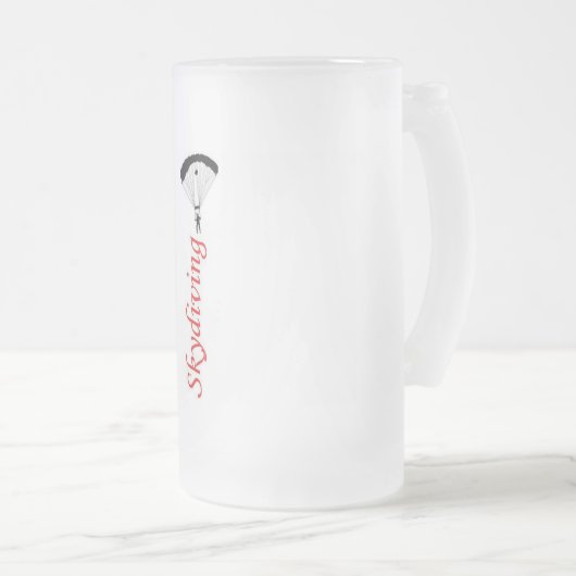 Skydiving Stein Mattglas Bierglas (VorderseiteRechts)
