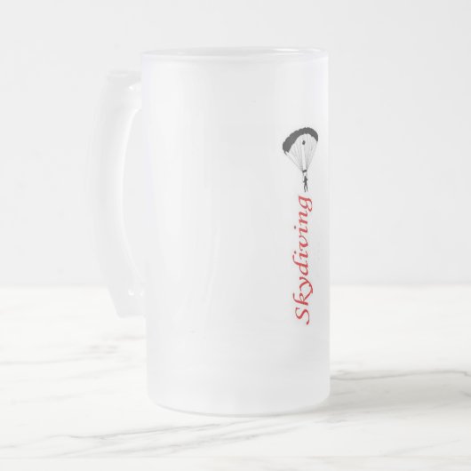 Skydiving Stein Mattglas Bierglas (Vorderseite Links)