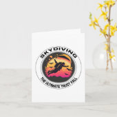 Skydiving the ultimate Trust Fall Karte (Gelbe Blume)