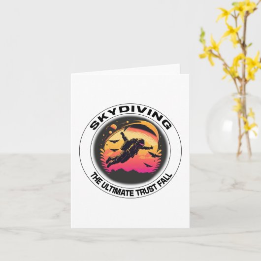 Skydiving the ultimate Trust Fall Karte (Gelbe Blume)