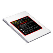 SKYDIVING Themenpark Warnzeichen Notizblock (Rechte Seite)