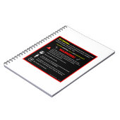 SKYDIVING Themenpark Warnzeichen Notizblock (Linke Seite)