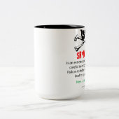 Skydiving Training Zweifarbige Tasse (Mittel)