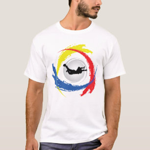 Skydiving Tricolor Emblem T-Shirt