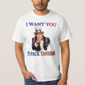Skydiving Uncle Sam "Ich will Sie, um Tandems zu T-Shirt (Vorderseite)