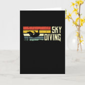 Skydiving Vintag Retro Parachutist Skydiver Karte (Gelbe Blume)