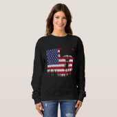 Skydiving Vintage American Flag Funny Skydiver Sky Sweatshirt (Vorne ganz)