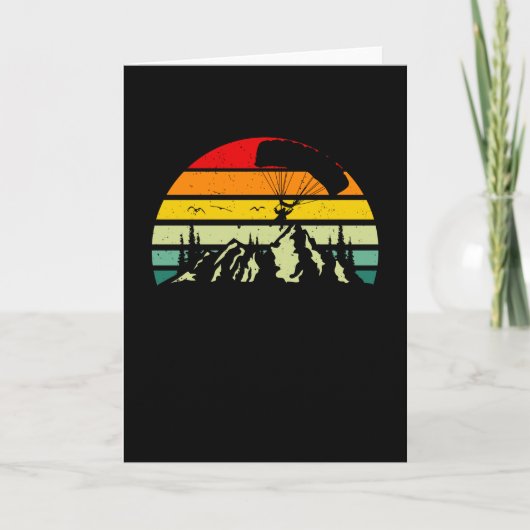 Skydiving Vintage Retro Skydiver Parachute Karte (Vorderseite)