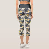 Skydwellers - Black & Gold Dragons Capri Leggings (Rückseite)