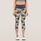Skydwellers - Black & Gold Dragons Capri Leggings (Vorderseite)