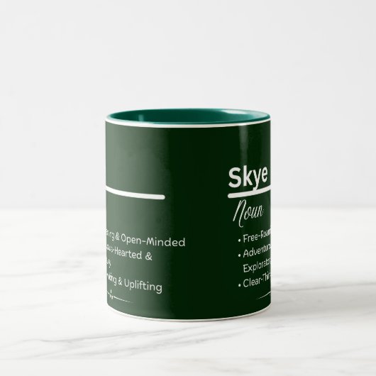Skye Personalized Name Coffee Mug Zweifarbige Tasse (Mittel)
