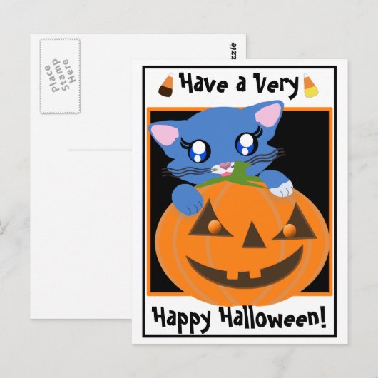 Skye PumpKin Toon Kitten Postkarte (Vorne/Hinten)