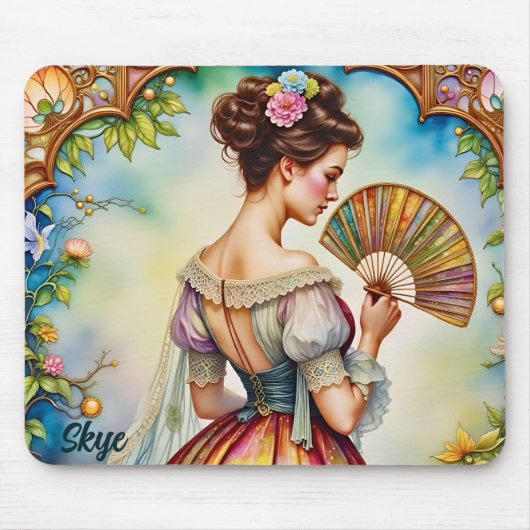 SKYE ~ Schöne Vintage Frau ~ Mousepad (Vorne)