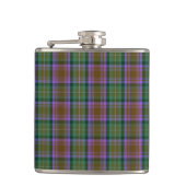 Skye Tartan Kariertes Muster Flachmann (Vorderseite)