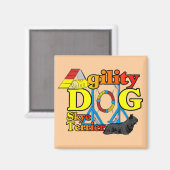 Skye_Terrier_Agility Magnet (Vorderseite/Rückseite)