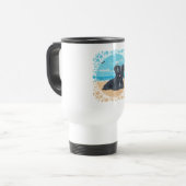 Skye Terrier am Beach Travel Mug Reisebecher (Vorderseite Links)