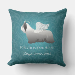 Skye Terrier Angel Design Kissen