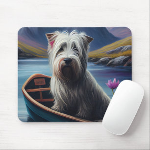 Skye Terrier auf einem Paddel: Ein landschaftliche Mousepad