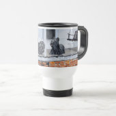 Skye Terrier auf Porch Travel Mug Reisebecher (VorderseiteRechts)