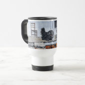 Skye Terrier auf Porch Travel Mug Reisebecher (Vorderseite Links)