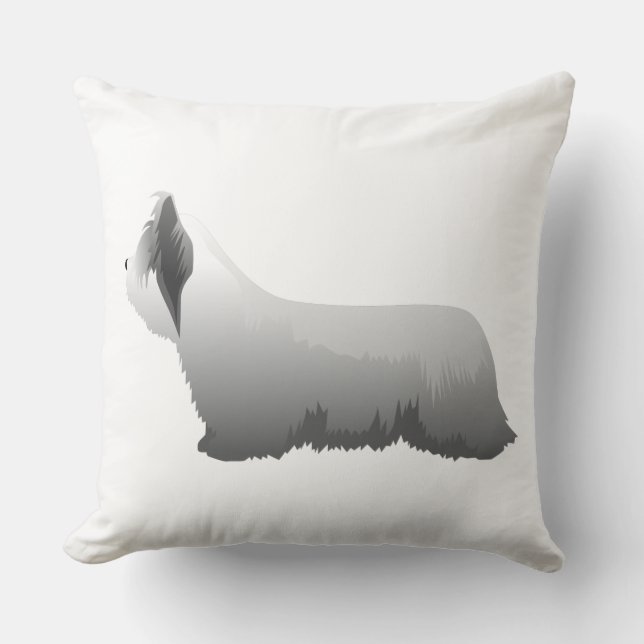 Skye Terrier Basic Breed - Bereit zum Anpassen Kissen (Vorderseite)