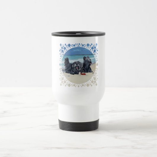 Skye Terrier, Beach Day Travel Mug! Reisebecher (Mittel)