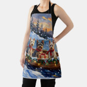 Skye Terrier Christmas Boat Holiday Schürze (InSitu)