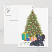 Skye Terrier Christmas Feiertagspostkarte (Vorne/Hinten)