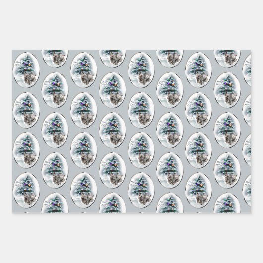 Skye Terrier Christmas Geschenkpapier Set (Vorderseite)