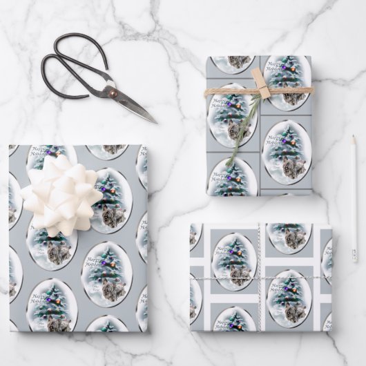 Skye Terrier Christmas Geschenkpapier Set (Vorderseite)