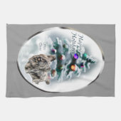 Skye Terrier Christmas Handtuch (Horizontal)