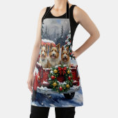 Skye Terrier Christmas Red Truck Holiday Schürze (InSitu)