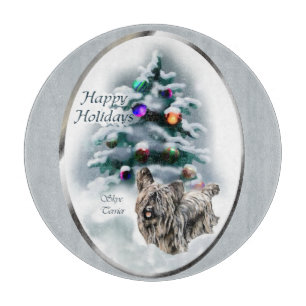 Skye Terrier Christmas Schneidebrett
