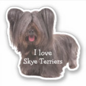 Skye Terrier Dog Breed Cutout Aufkleber (Vorderseite)
