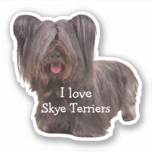 Skye Terrier Dog Breed Cutout Aufkleber