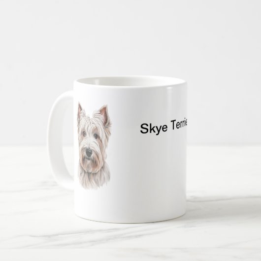 Skye Terrier Dog Graphic Kaffeetasse (Vorderseite Links)