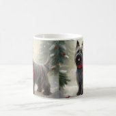 Skye Terrier Dog in Snow Weihnachten Kaffeetasse (Mittel)