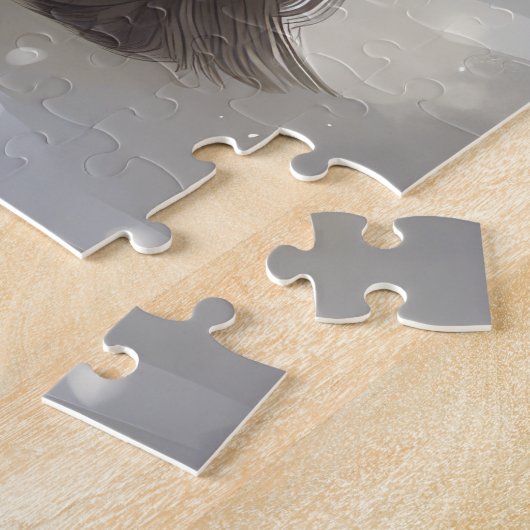 Skye Terrier Dog in Snow Weihnachten Puzzle (Seite)