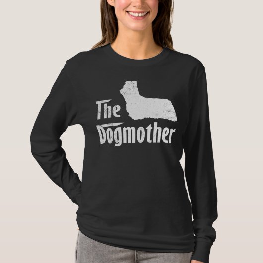 Skye Terrier Dog Mama Muttertag T-Shirt (Vorderseite)