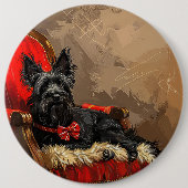 Skye Terrier Dog Weihnachtsfest Button (Vorderseite)