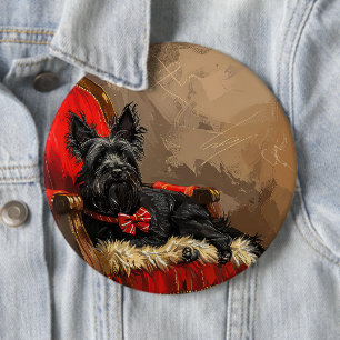 Skye Terrier Dog Weihnachtsfest Button